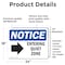 Signmission Entering Quiet Zone (Right Arrow) Sign With Symbol, 24 in W x Rectangle, Vinyl Decal OS-2PACK-NS-D-1824-L-12094 - alternate 2